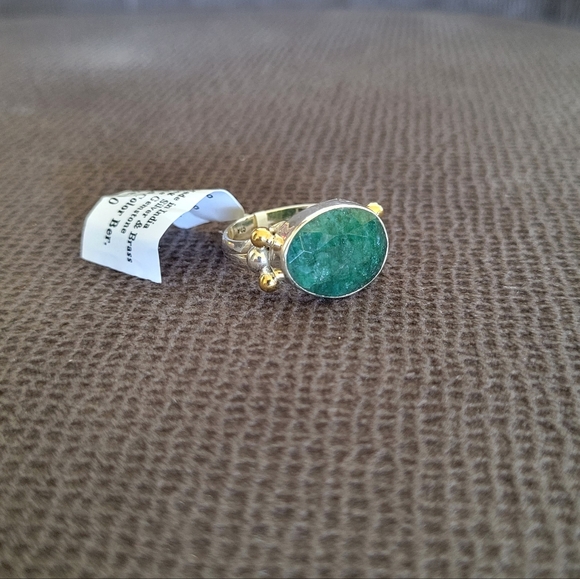 Shivam Jewelry - Shivam Faceted Emerald💚 Colored Beryl Statement Ring💍 - NWT